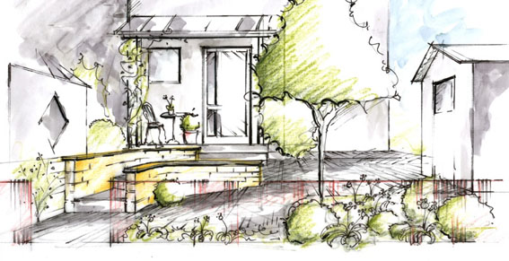Garden plan View Sketch